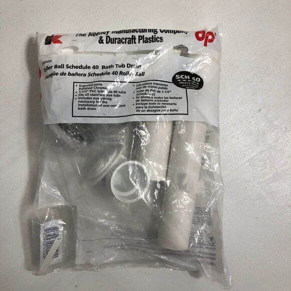 Roller Ball Schedule 40 Bath Tub Drain Keeney New - Picture 1 of 4